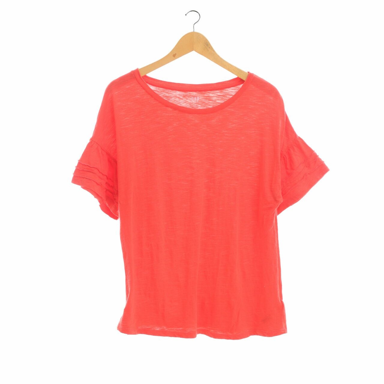 GAP Orange Ruffle T-Shirt