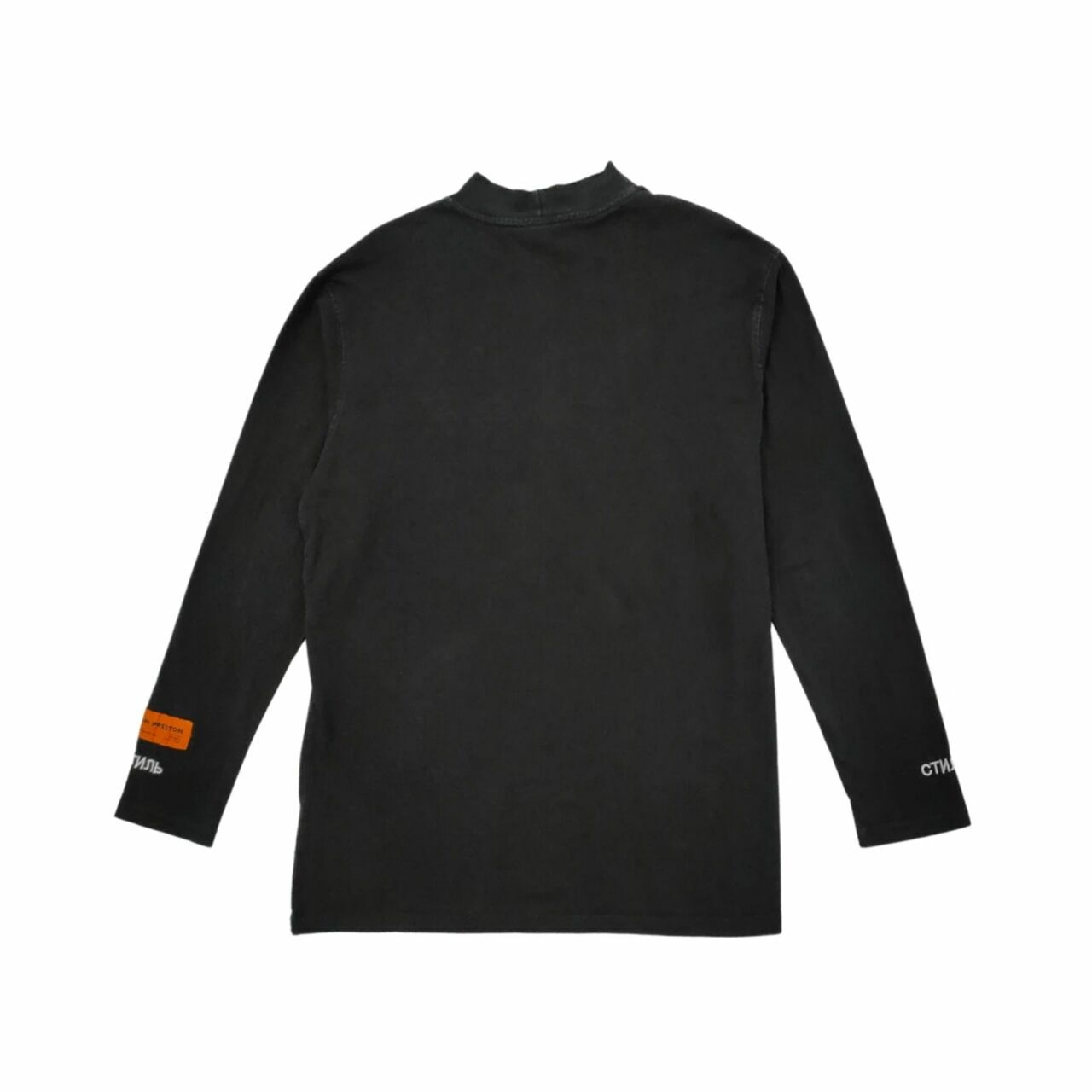 Heron Preston Black Long Sleeve CTNMB Mock Neck T-Shirt