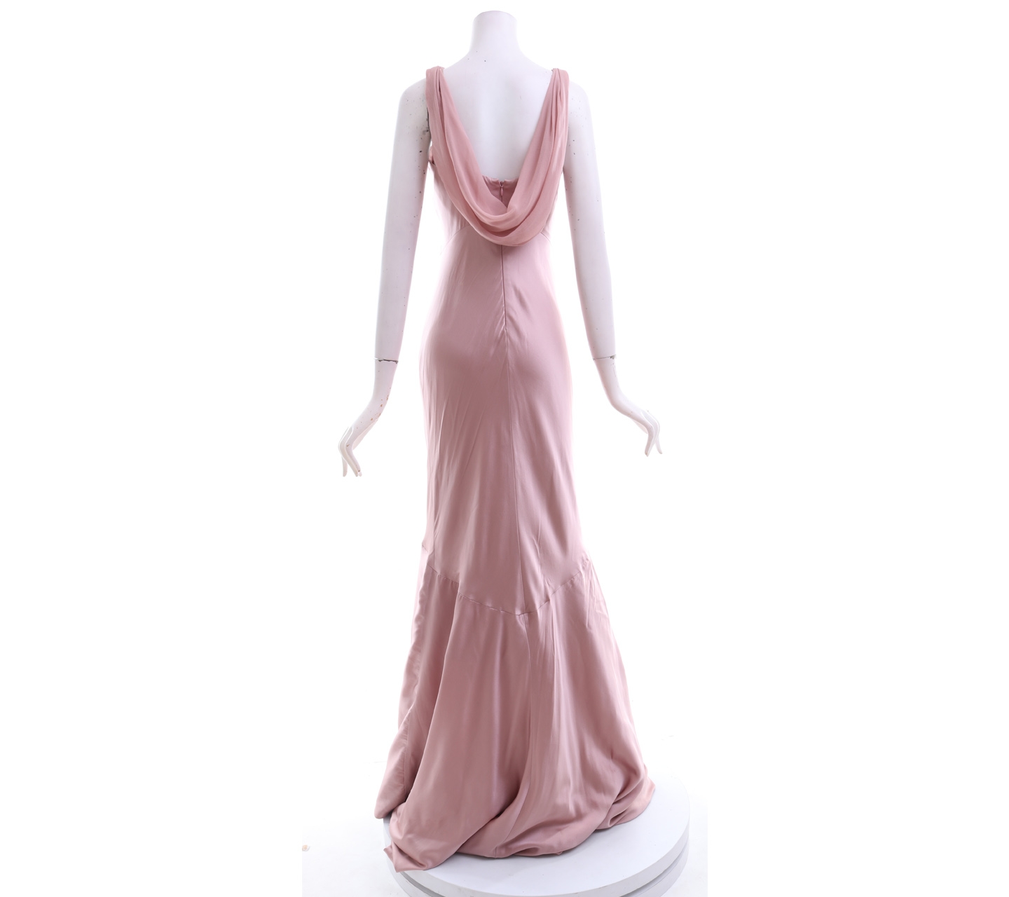 Dina Bar-EL Rose Gold Sequins Neck Long Dress