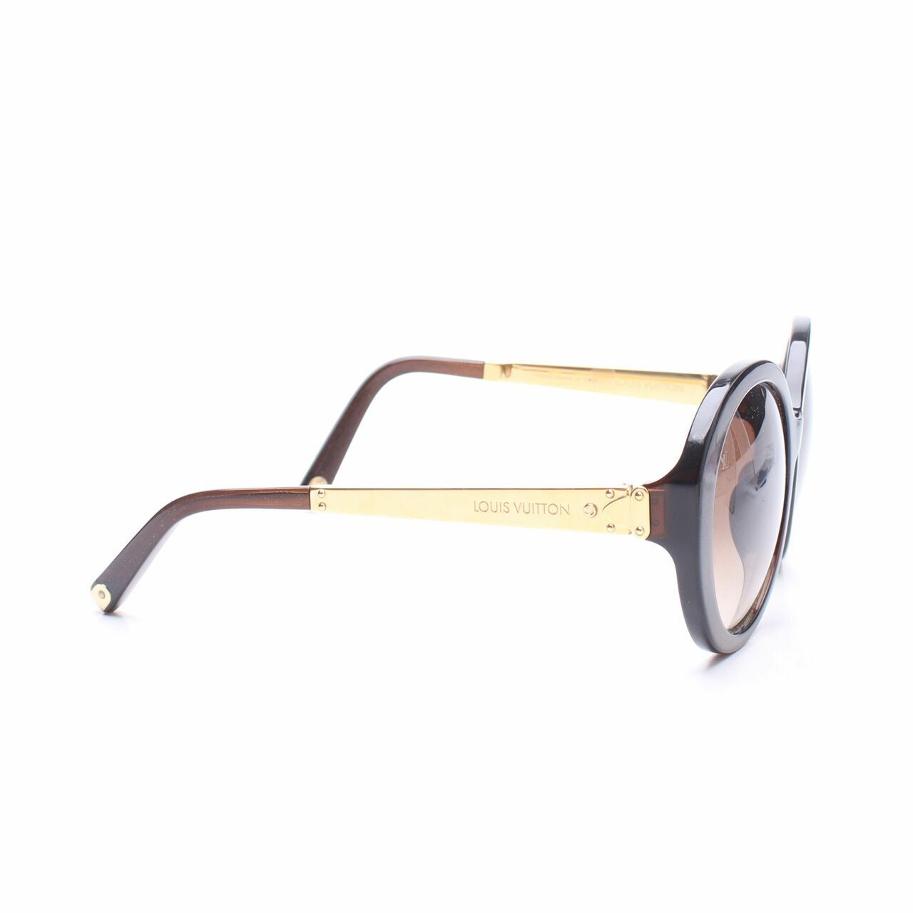 Louis Vuitton Glitter Acetate Round Petit Soupcon Brown Sunglasses
