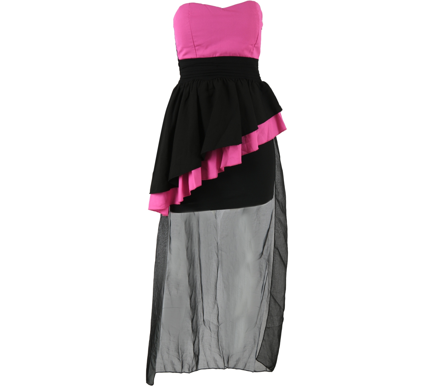 FEL Chambre Black And Pink Mini Dress