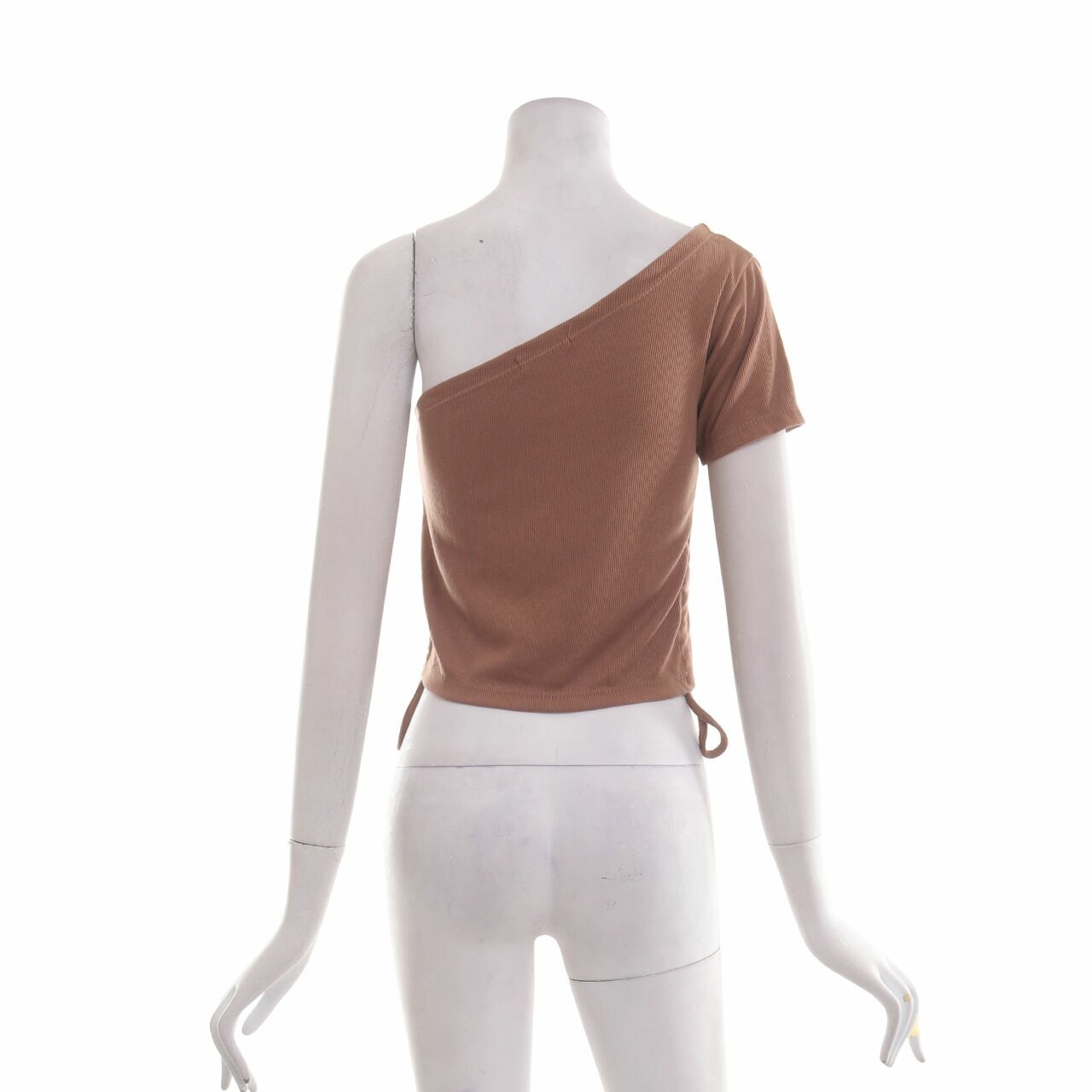 Pluffy's Choice Brown One Shoulder Blouse