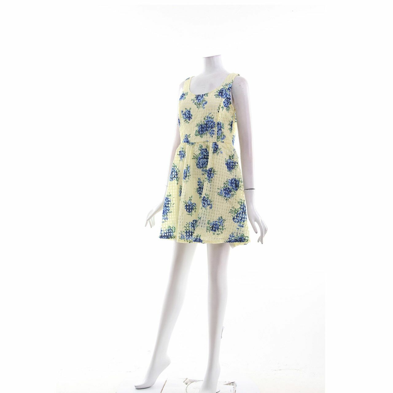 Ingni Yellow Floral Mini Dress