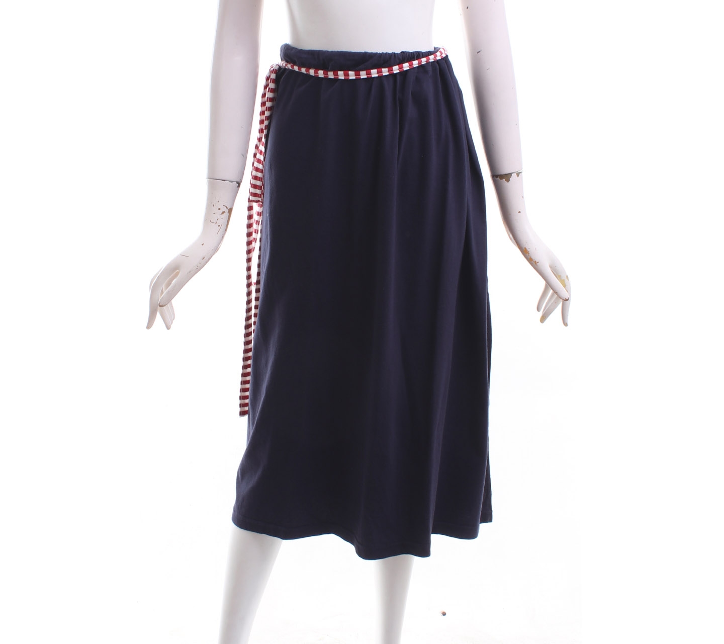 American Apparel Navy Midi Skirt