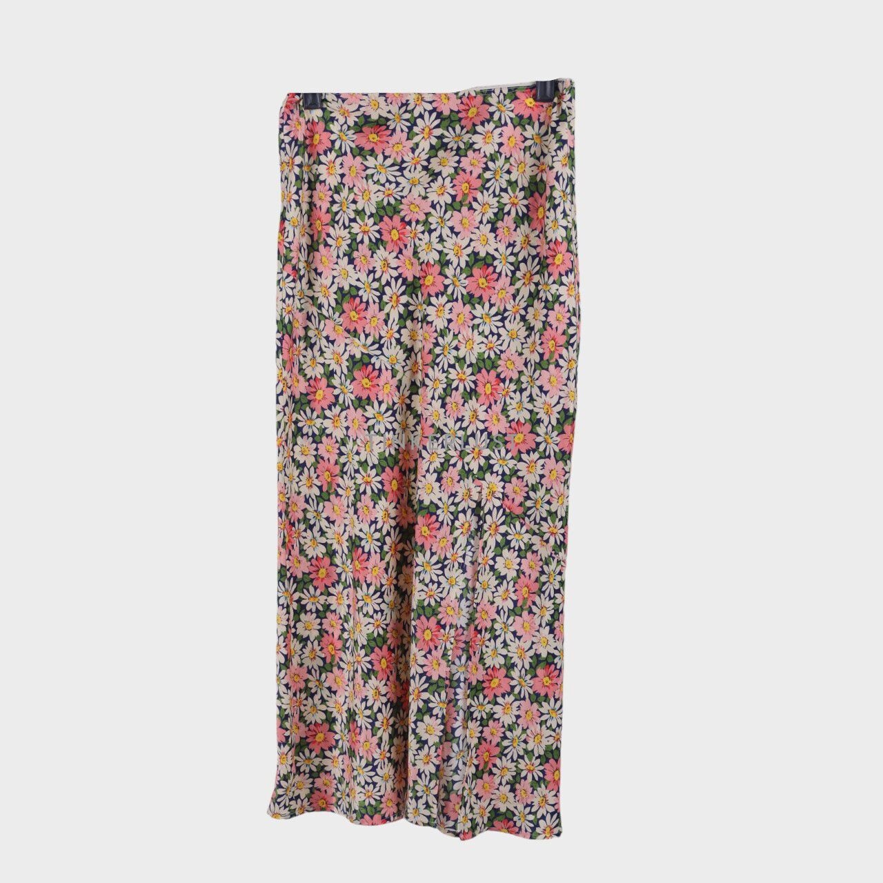 Topshop Multicolour Floral Slit Maxi Skirt