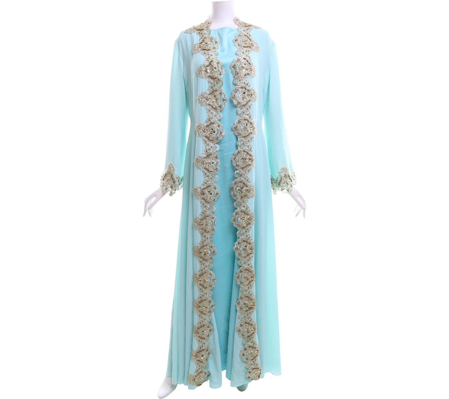 Deluxe Turquoise Long Dress