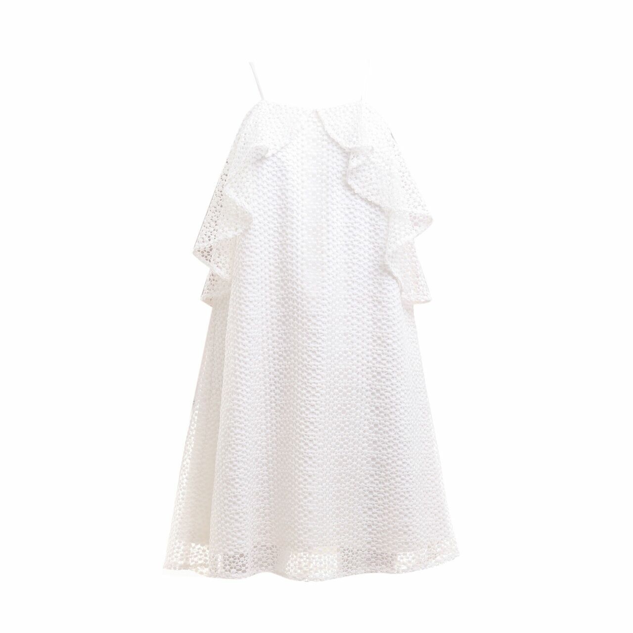Jolie White Cold Shoulder Mini Dress