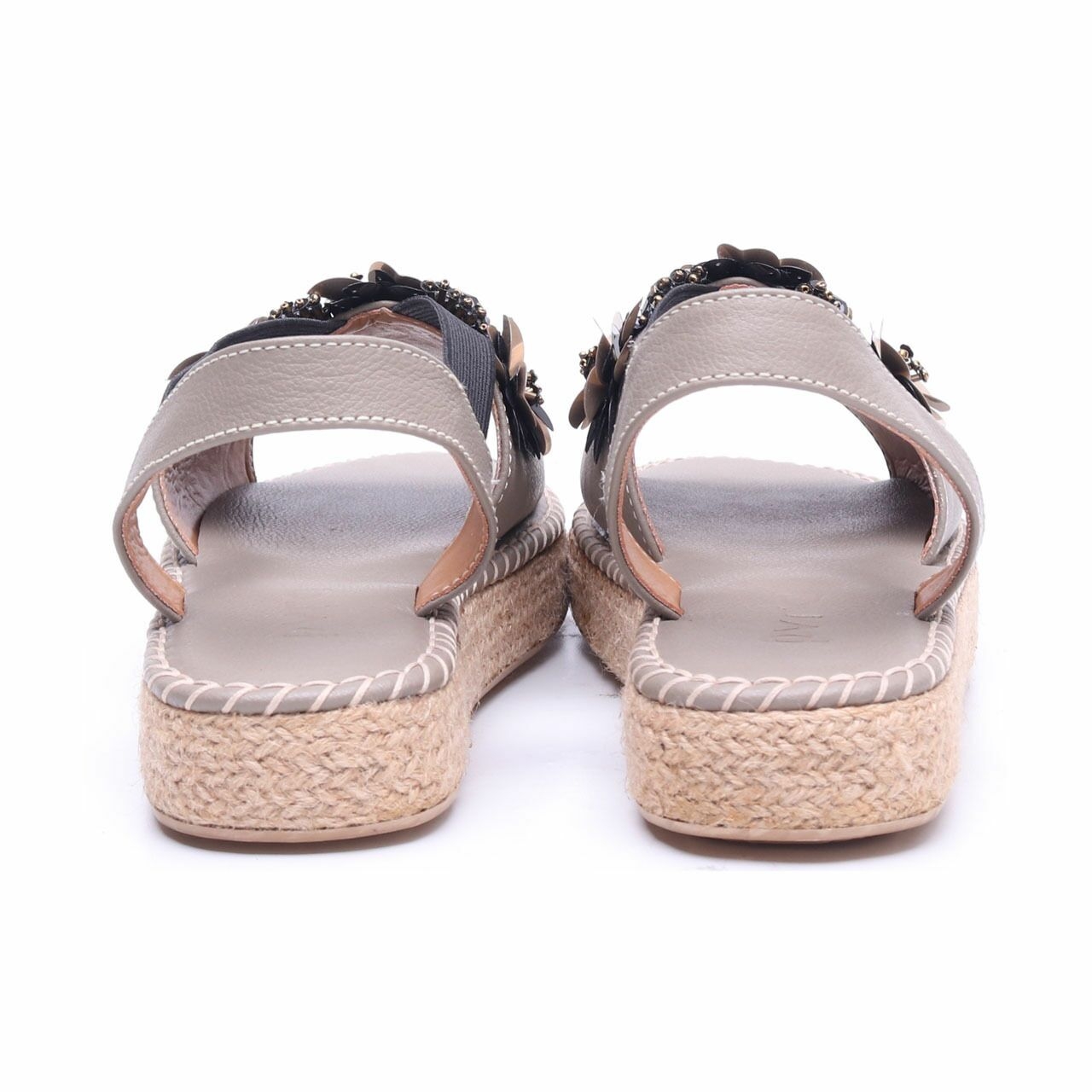 Pvra Stravpa Ash Grey Sequin Sandals