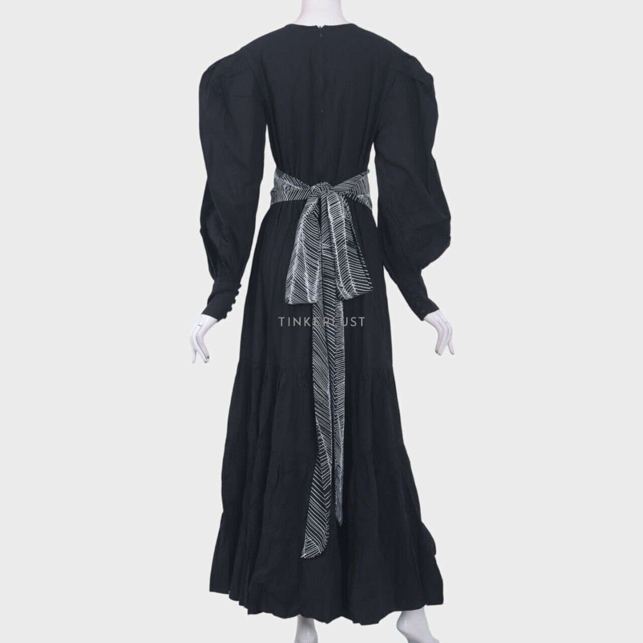 Barli Asmara Black Cotton Long Dress