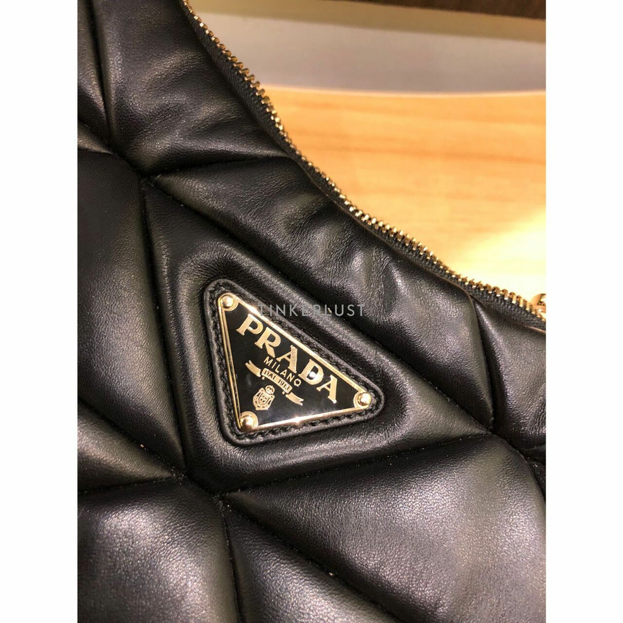 Prada Black Nappa Leather Patchwork 2022 GHW Soulder Bag