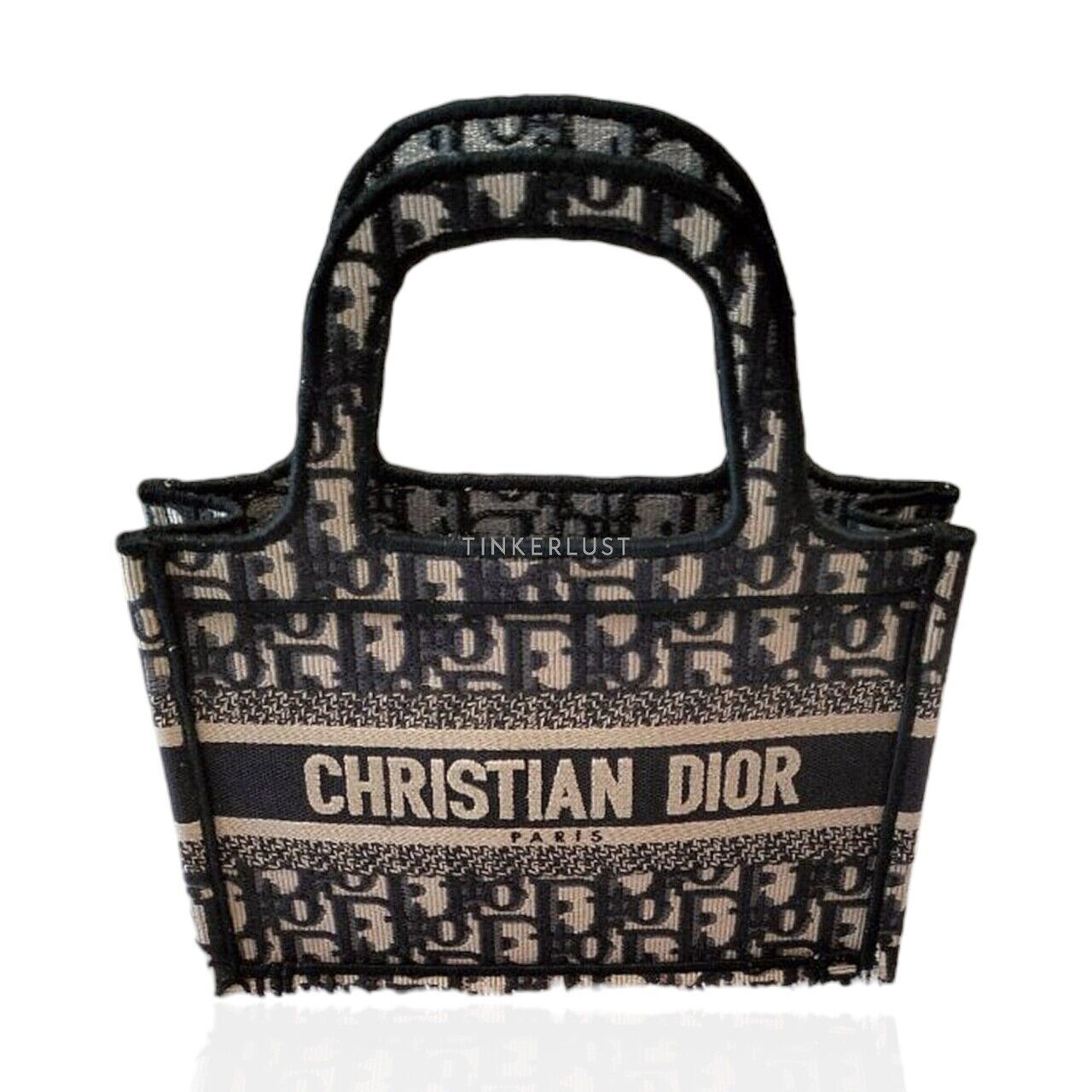 Christian Dior Mini Tote Book in Oblique Navy Blue 2019 Tote Bag
