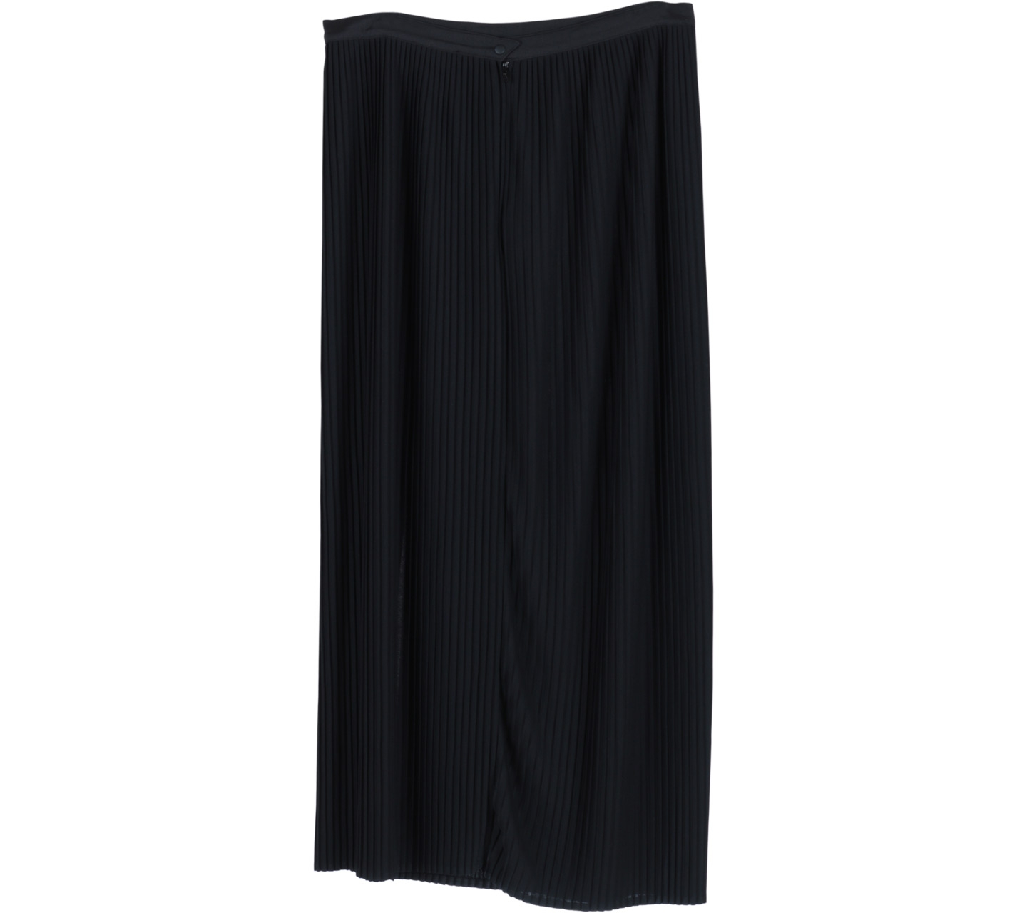 H&M Black Accordion Pleated Midi Skirt