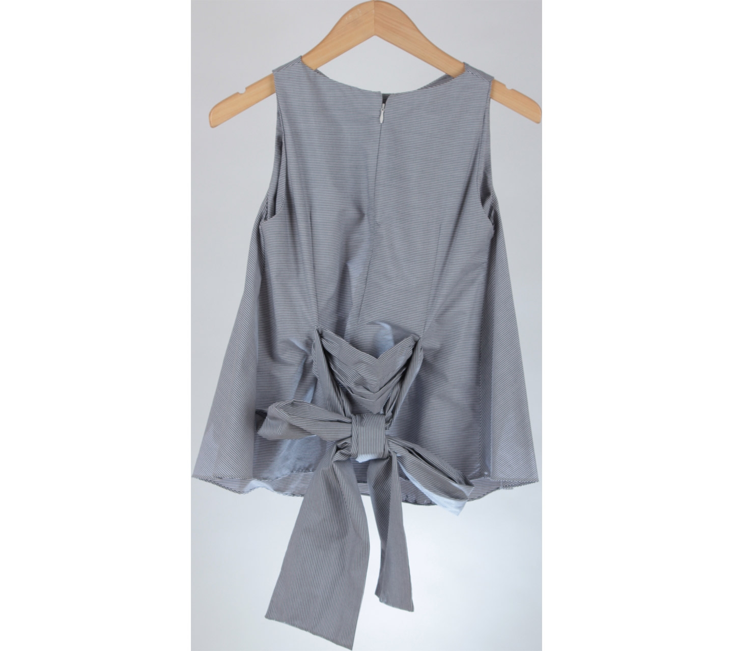 Beatrice Clothing Grey And White Striped Blouse