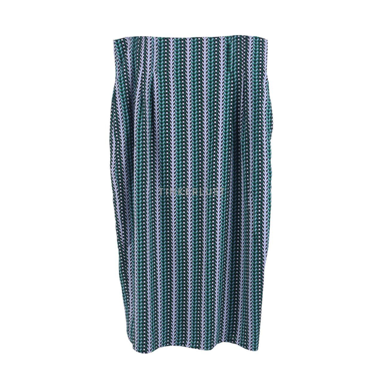 Love, Bonito Green Pattern Midi Skirt