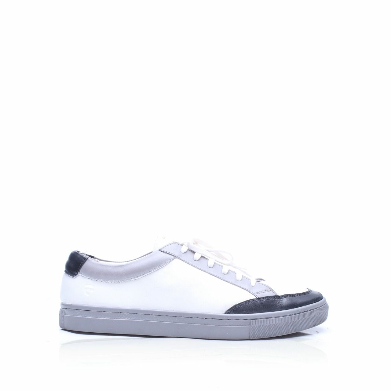 Fine Counsel White & Grey Leather Sneakers