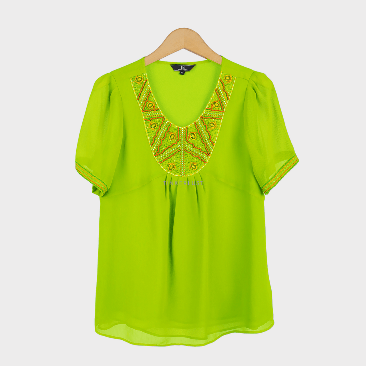 P.S. The Spirit Of Personal Style Lime Blouse