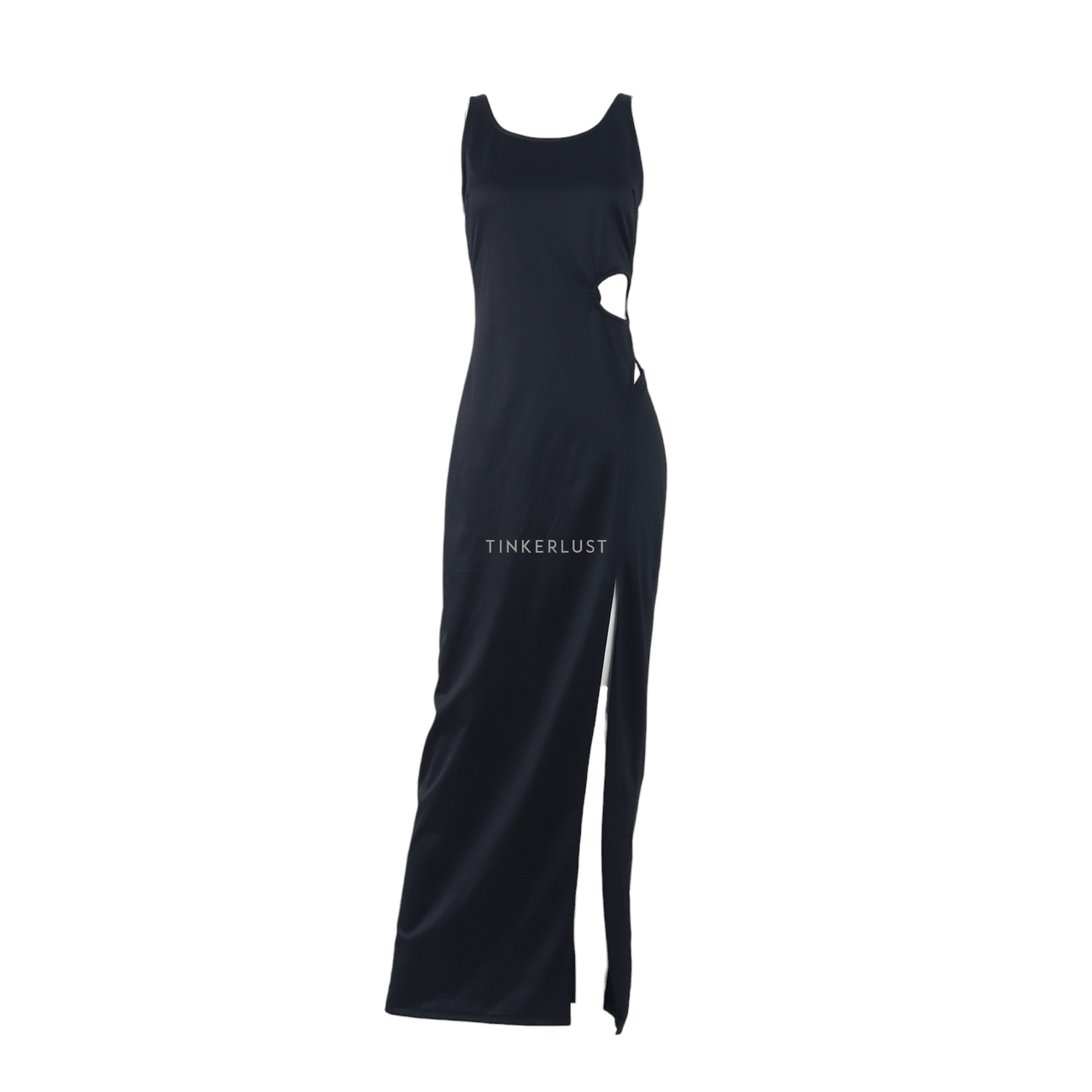 Love + Flair Black Slit Long Dress