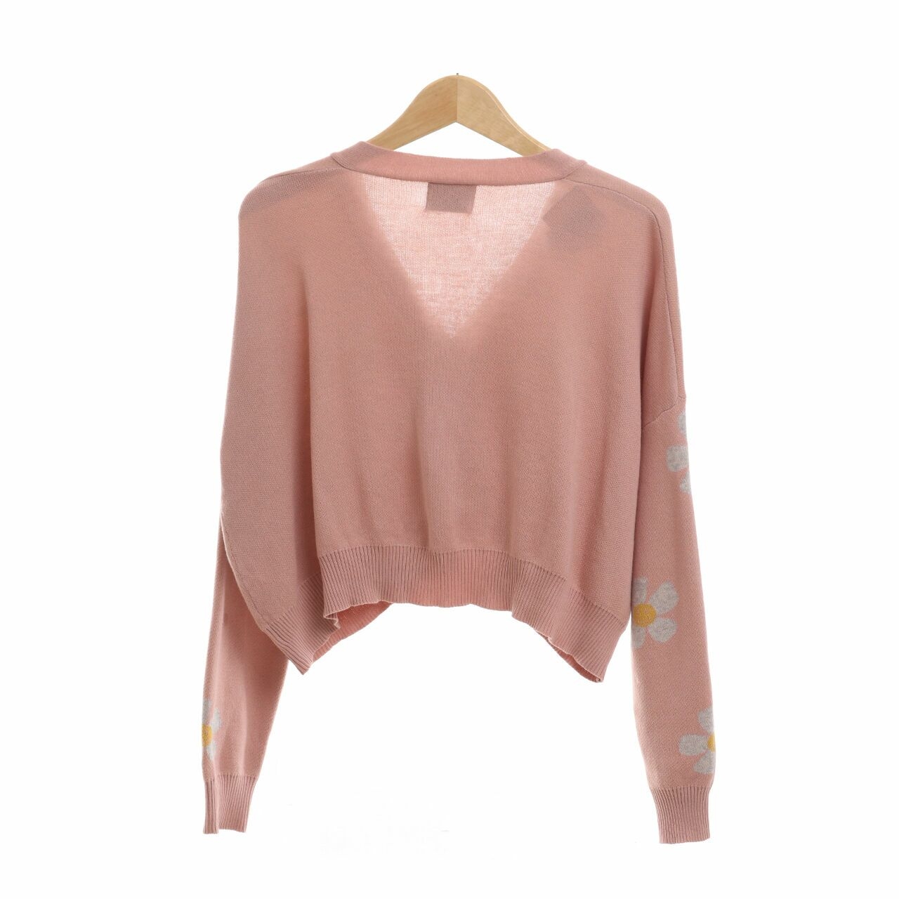 IKYK for Someday Dusty Pink Knit Floral Cardigan