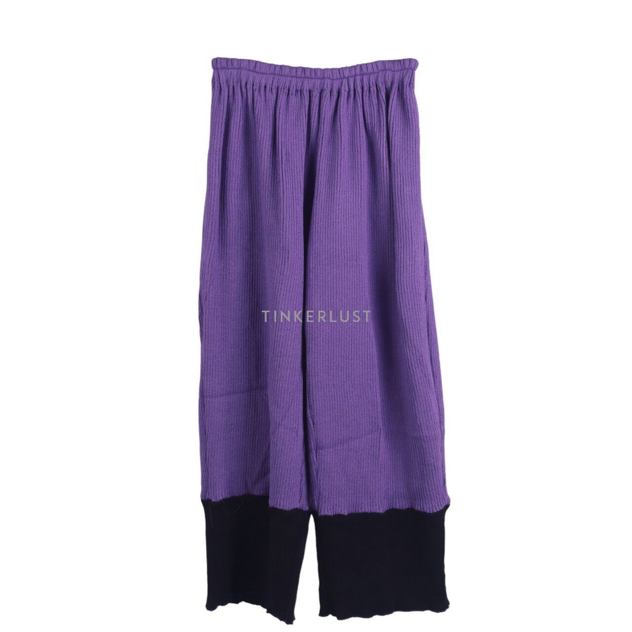 Sassh Black & Purple Knit Long Pants