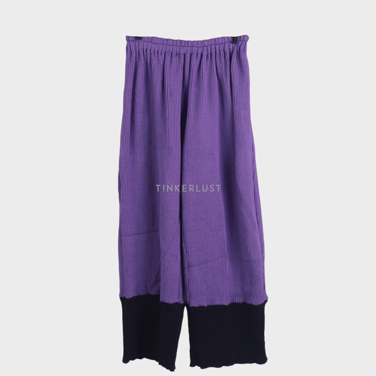 Sassh Black & Purple Knit Long Pants