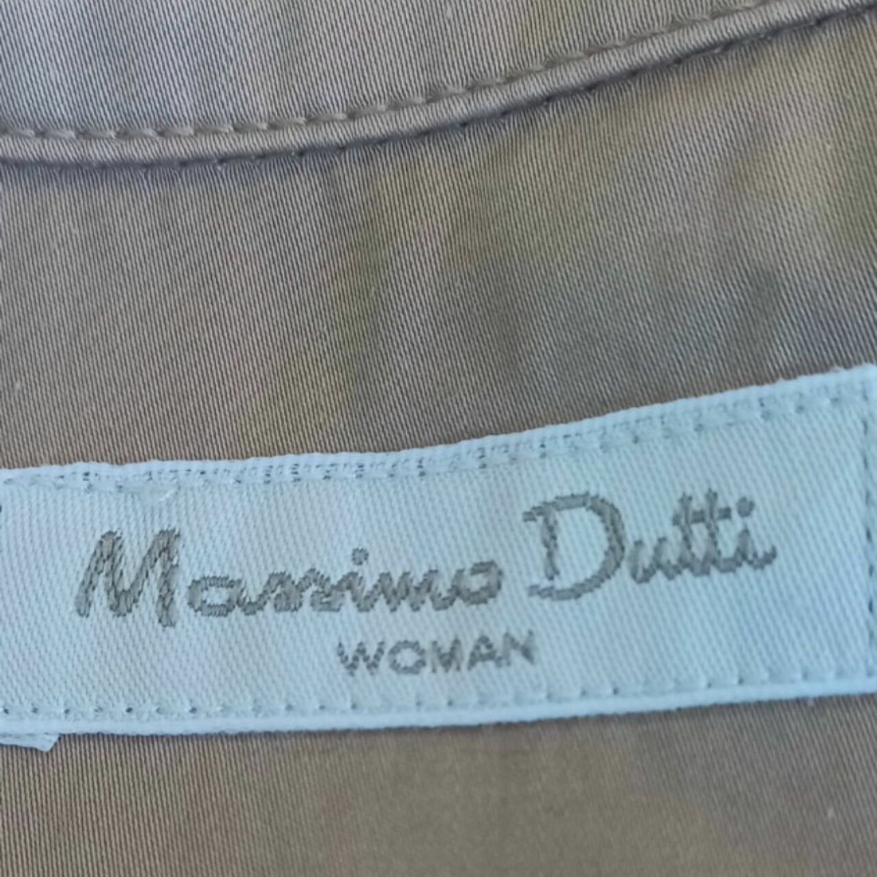 Massimo Dutti Khaki Midi Dress