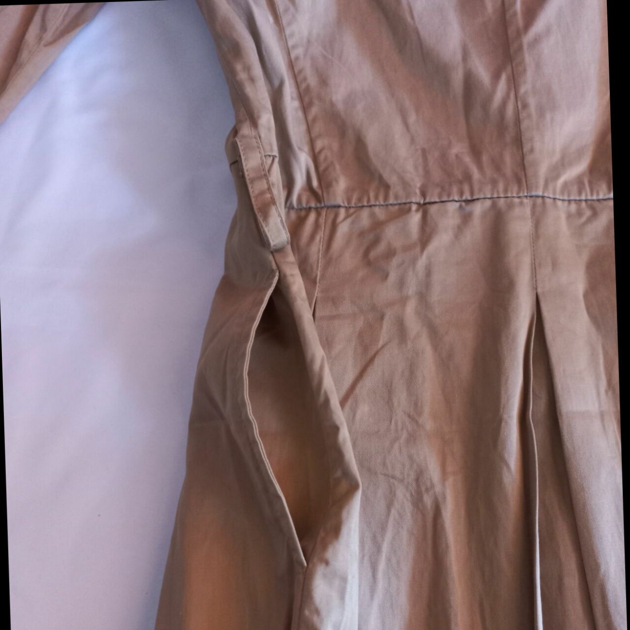 Massimo Dutti Khaki Midi Dress