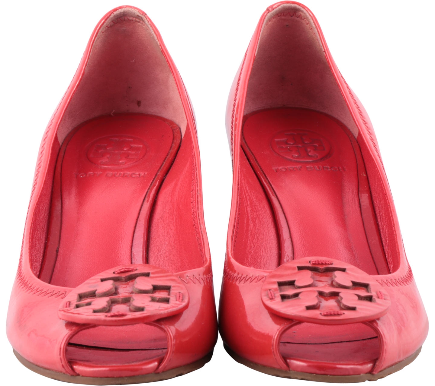 Tory Burch Red And Brown Wedges