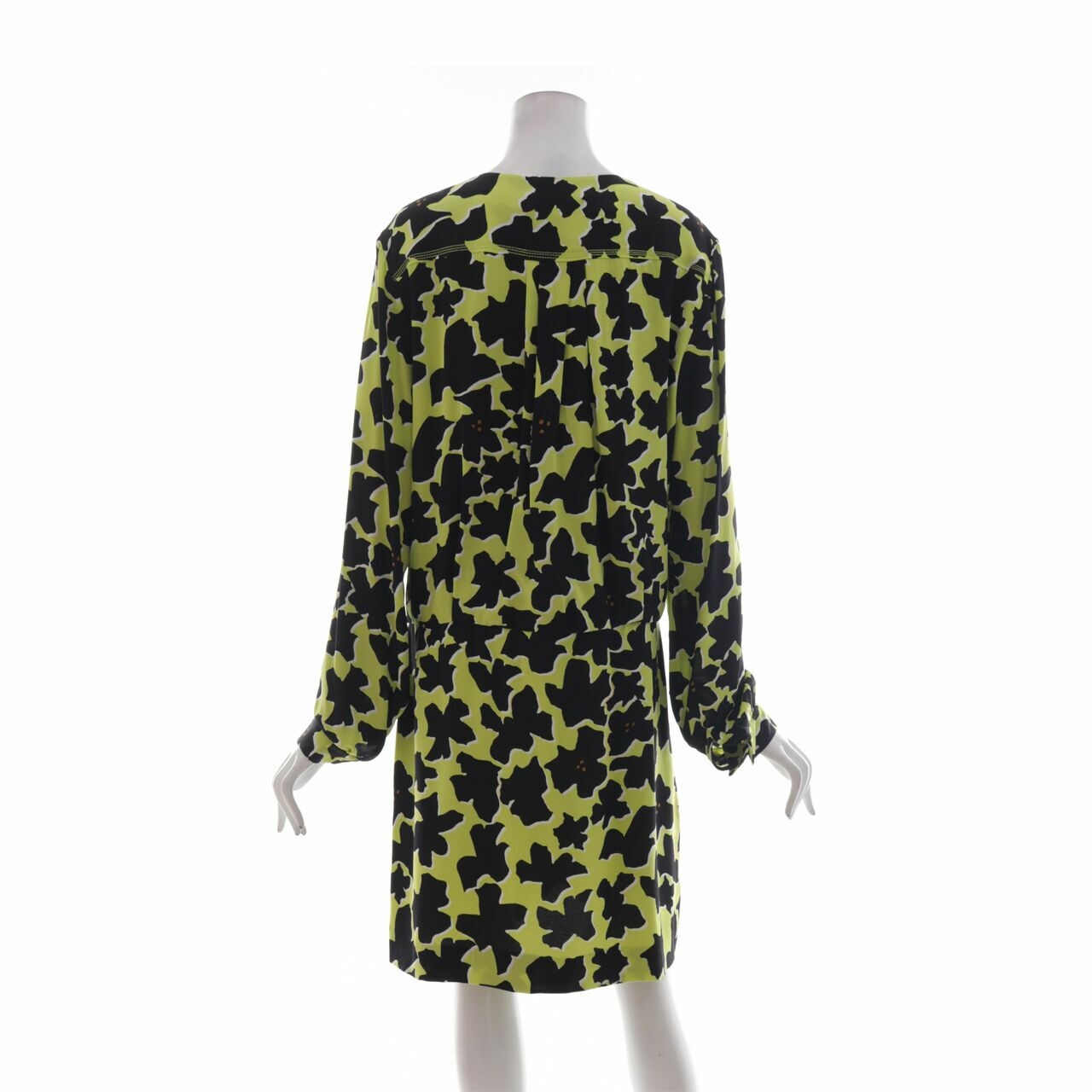 Diane von Furstenberg Multi Pattern Wrap Mini Dress