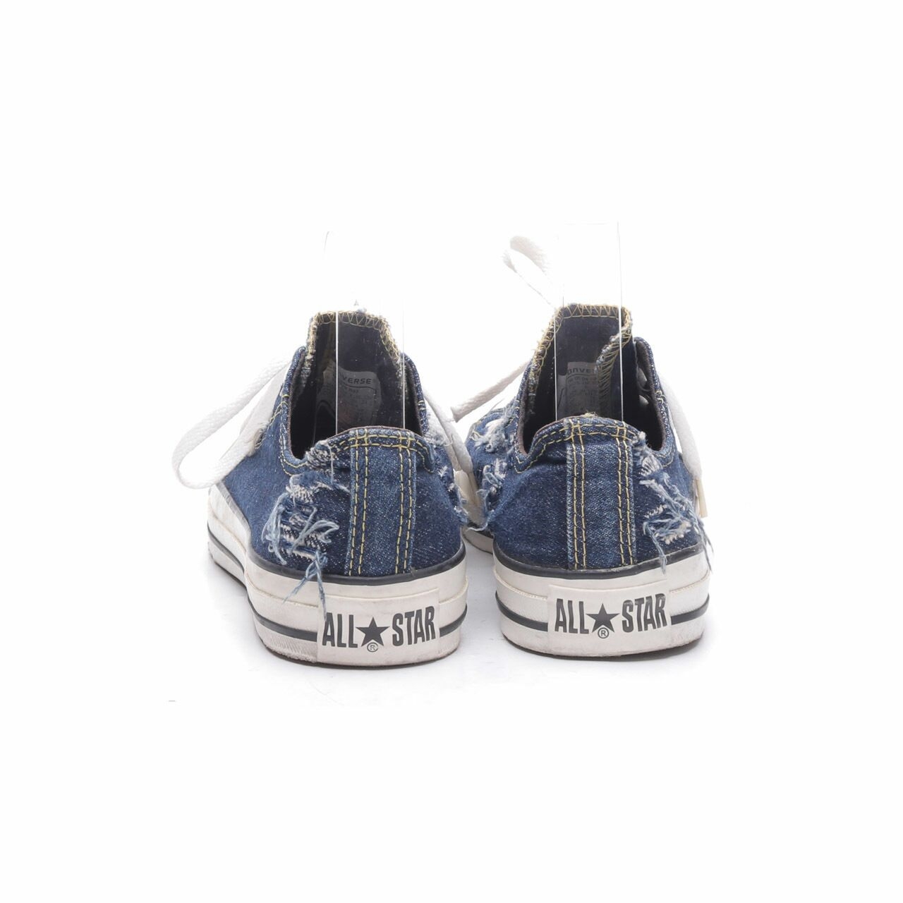 Converse Dark Blue Denim Ripped Sneakers
