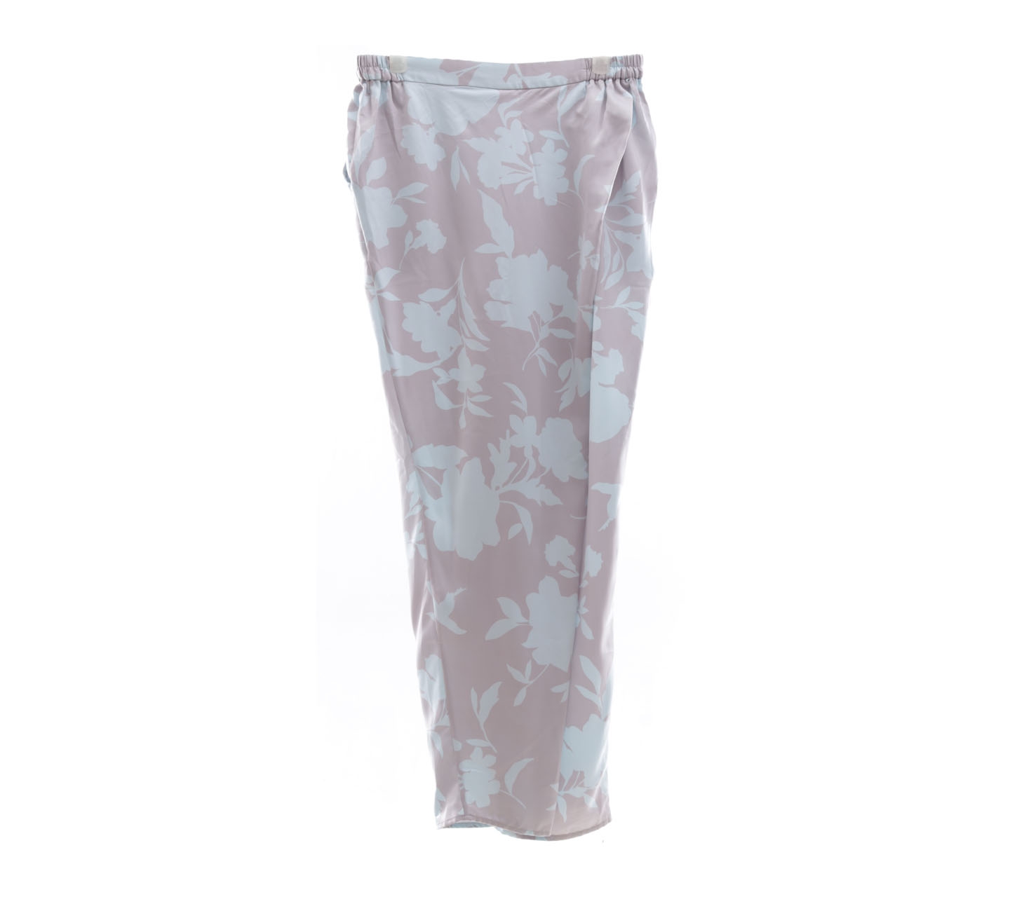 Riamiranda Taupe & Blue Printed Floral Trousers