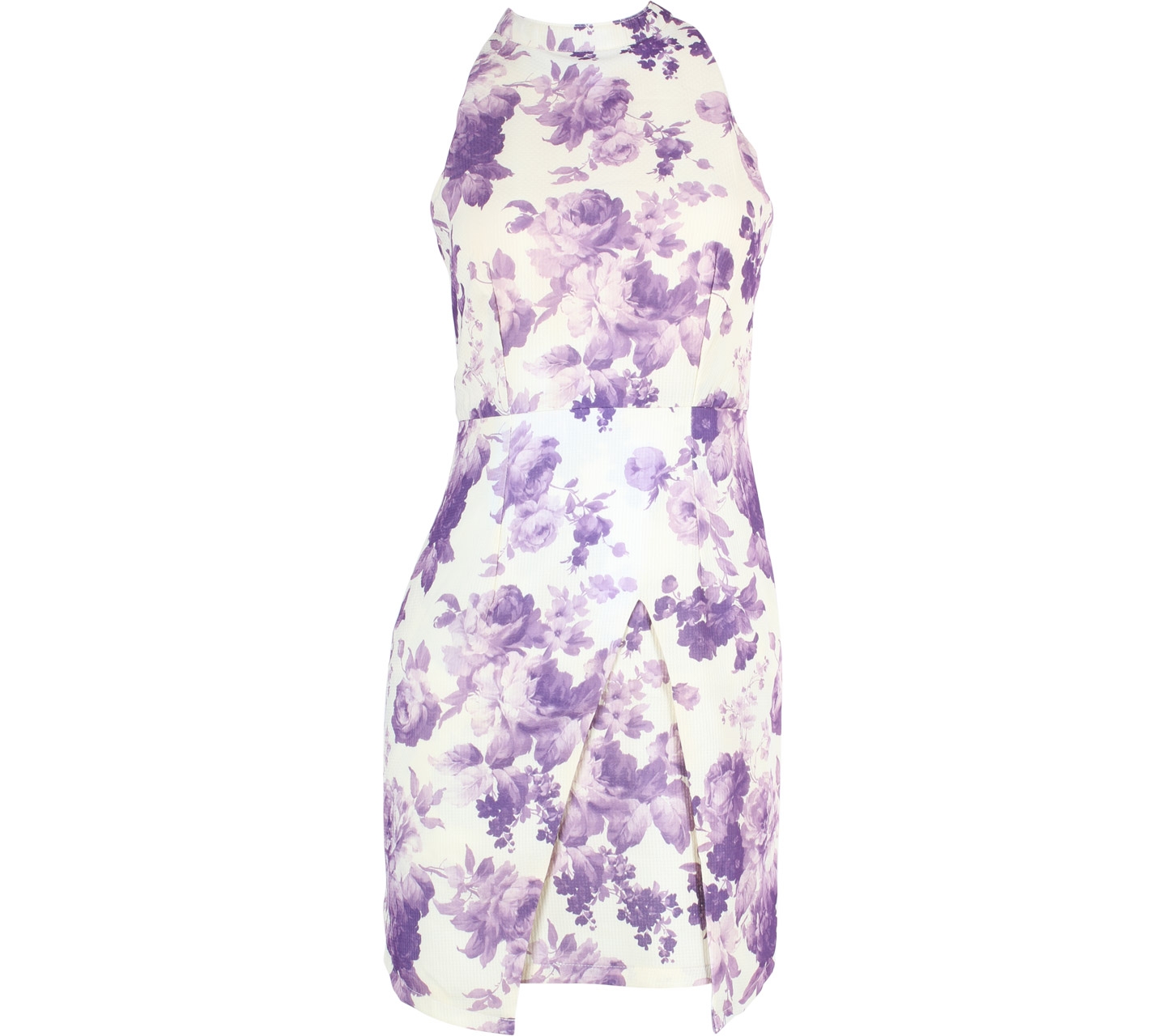 Twenty 3 Purple And Cream Floral Midi Dress