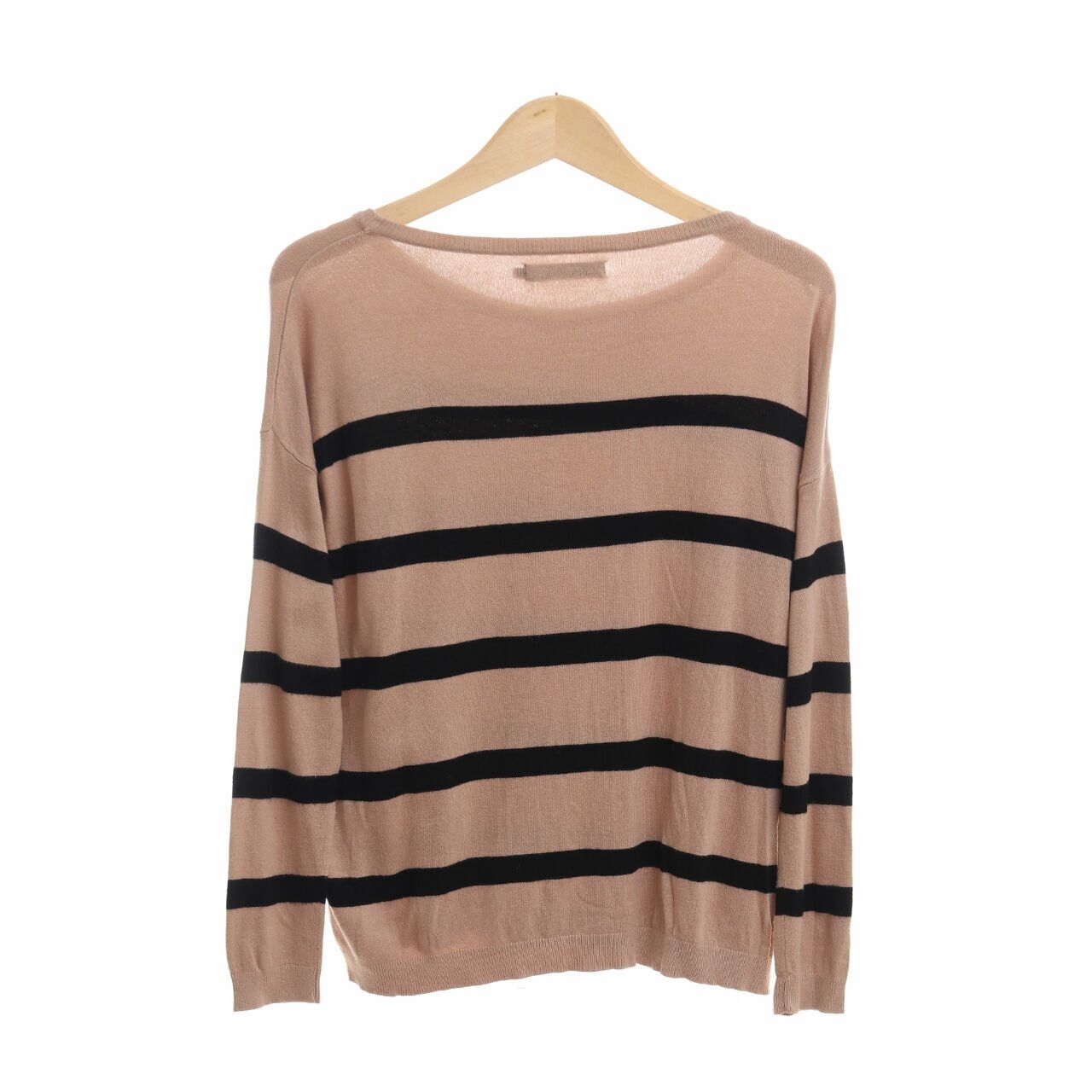 AZUL BY MOUSSY Brown Black Stripes Sweatshirt