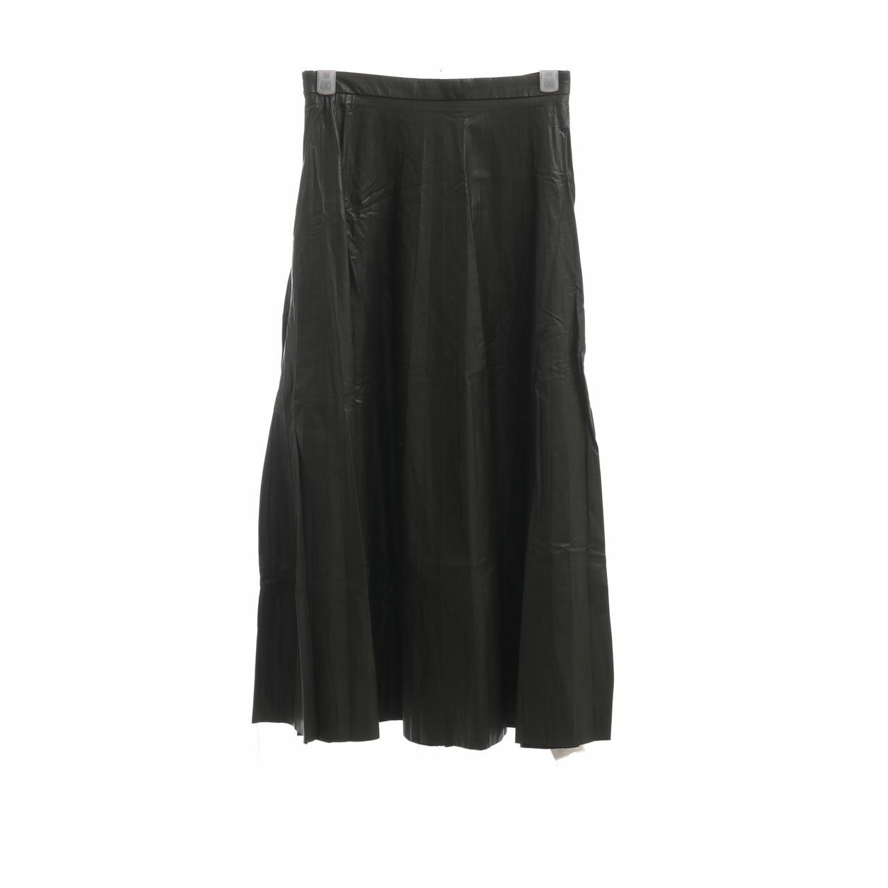 Mango Dark Green Pleats Maxi Skirt