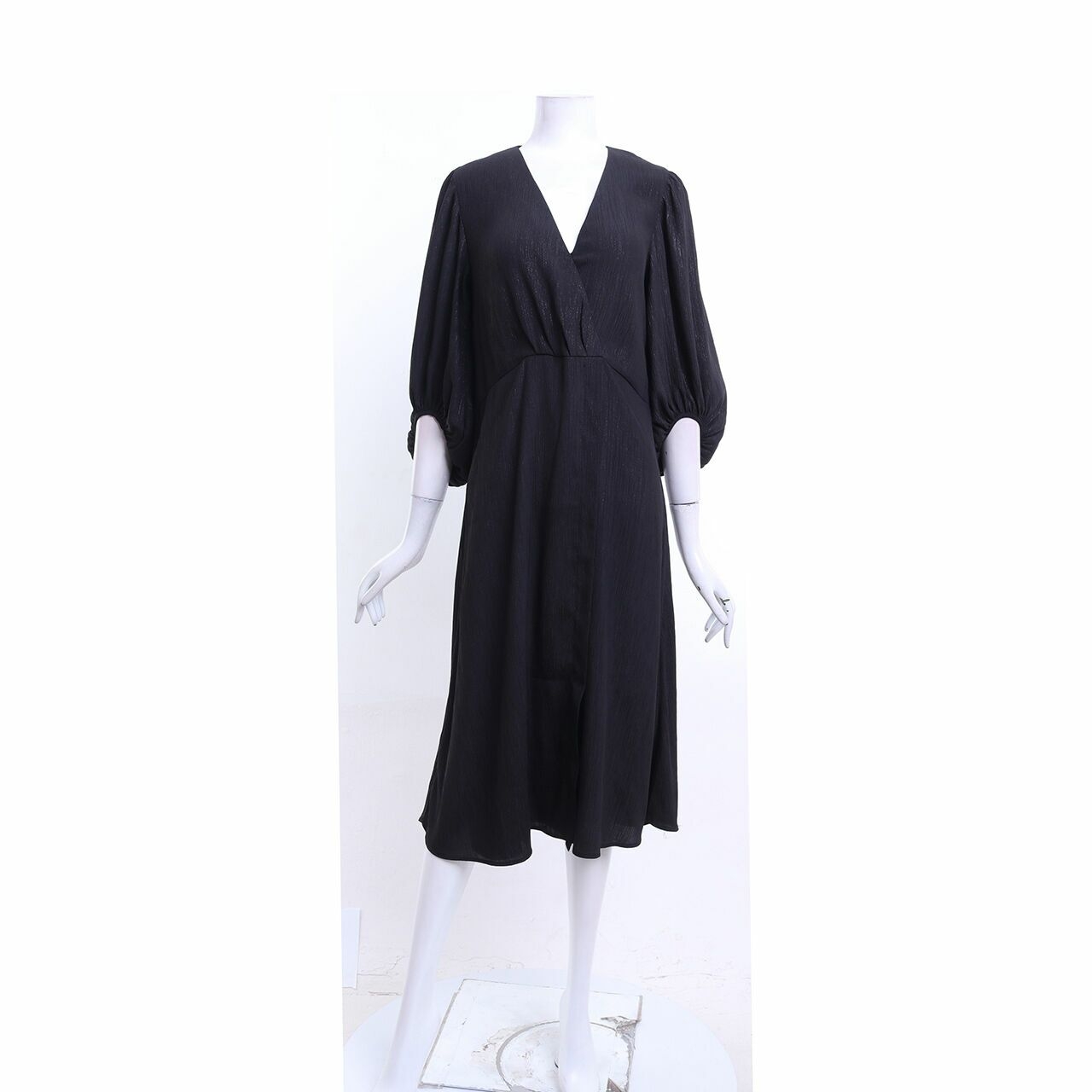 H&M Black Wrap Long Dress