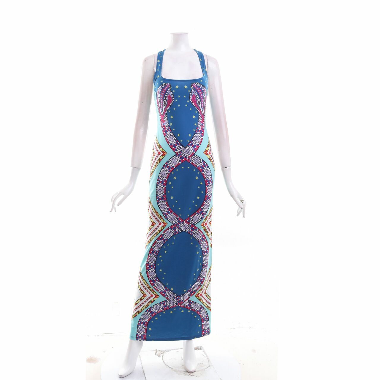Mara Hoffman Blue Patterned Long Dress