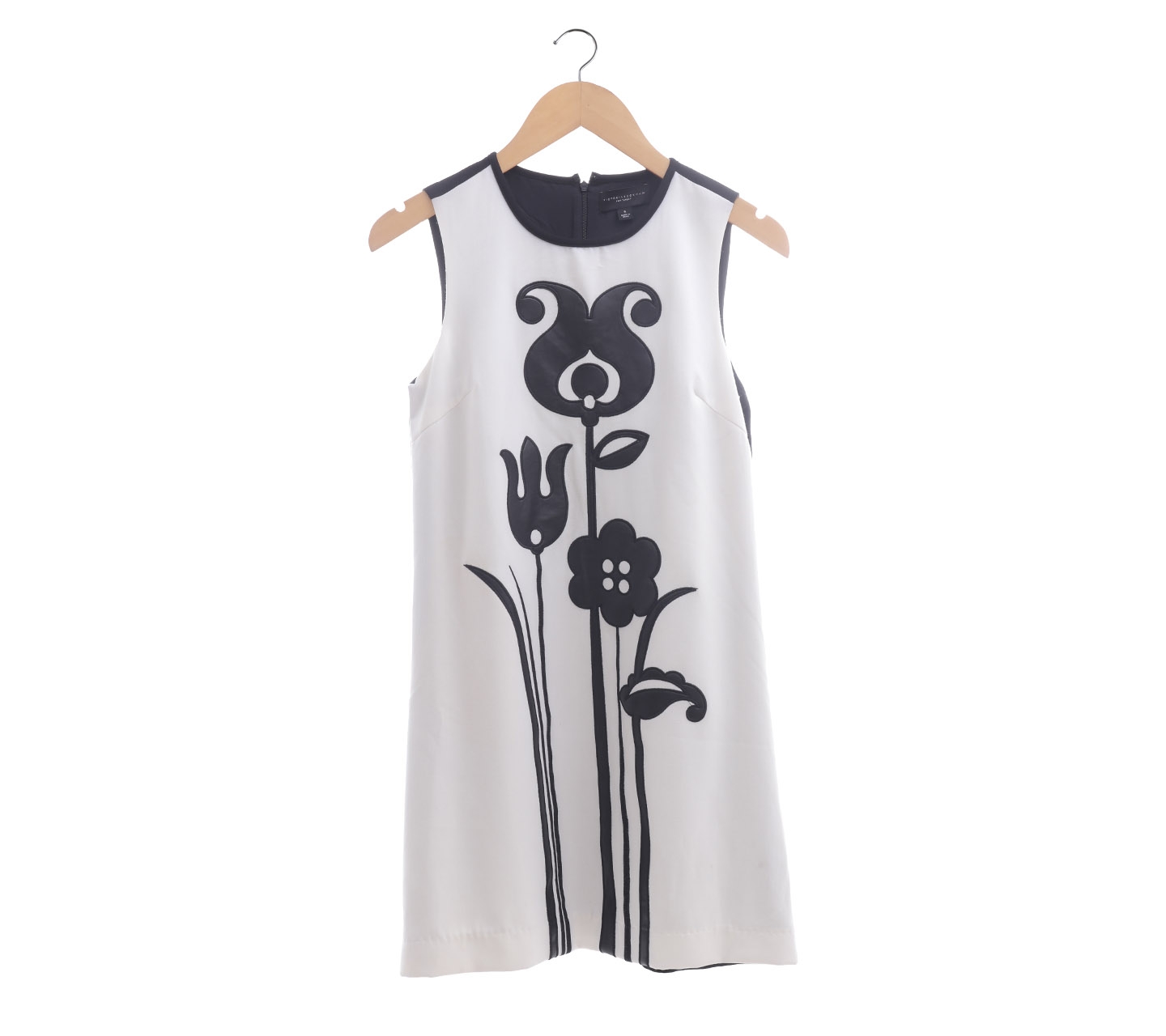 Victoria Beckham For Target White & Black Floral Mini Dress