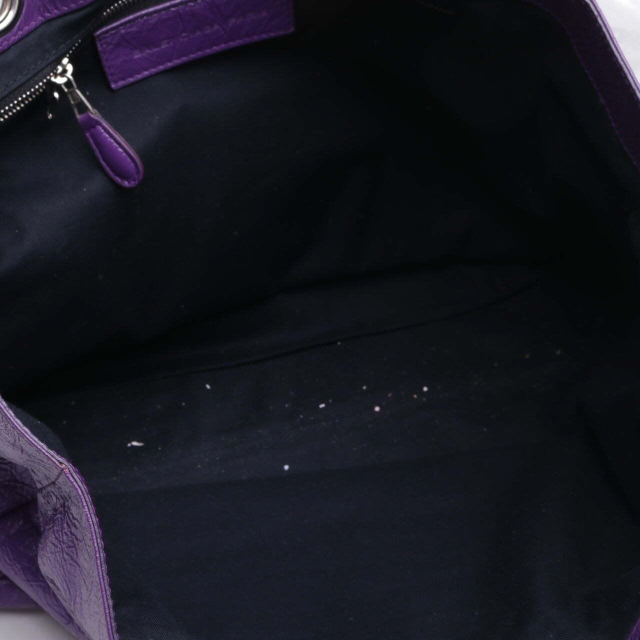 Balenciaga Purple Leather Tote Bag