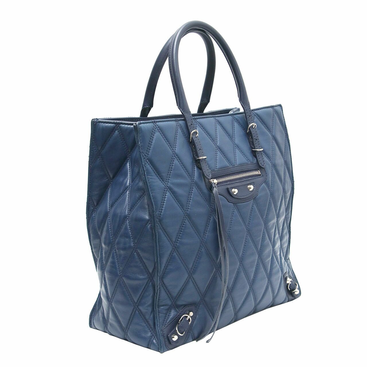 Balenciaga Blue Quilted Hand Bag