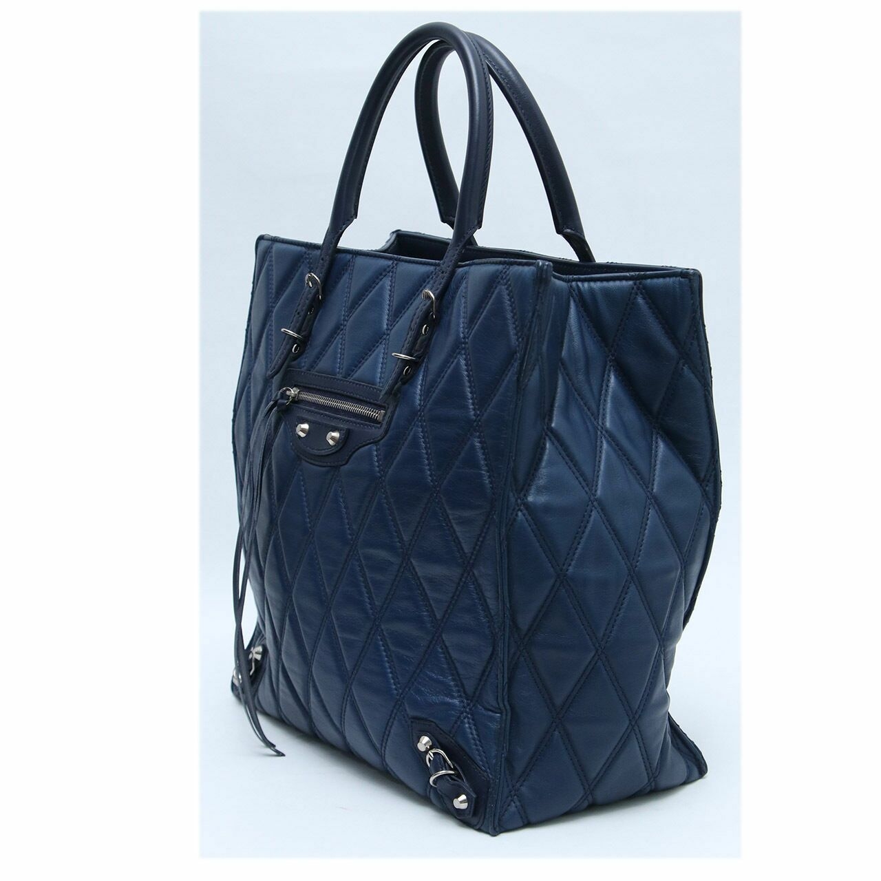 Balenciaga Blue Quilted Hand Bag