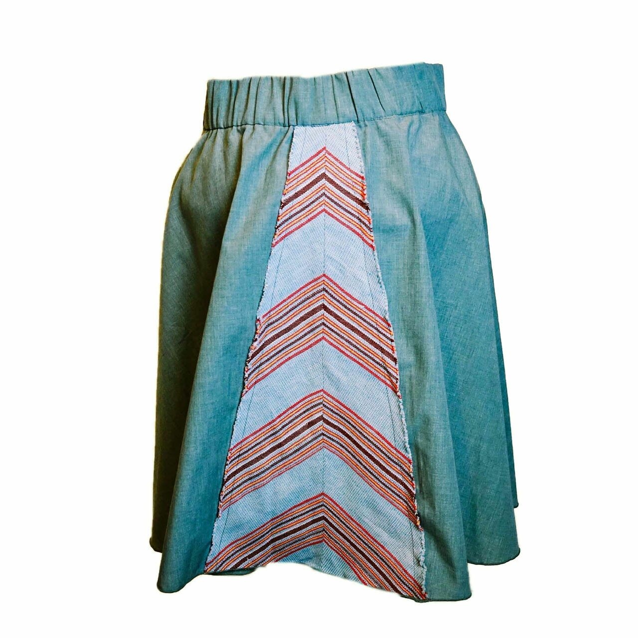Torajamelo Klok Olive Stripes Midi Skirt