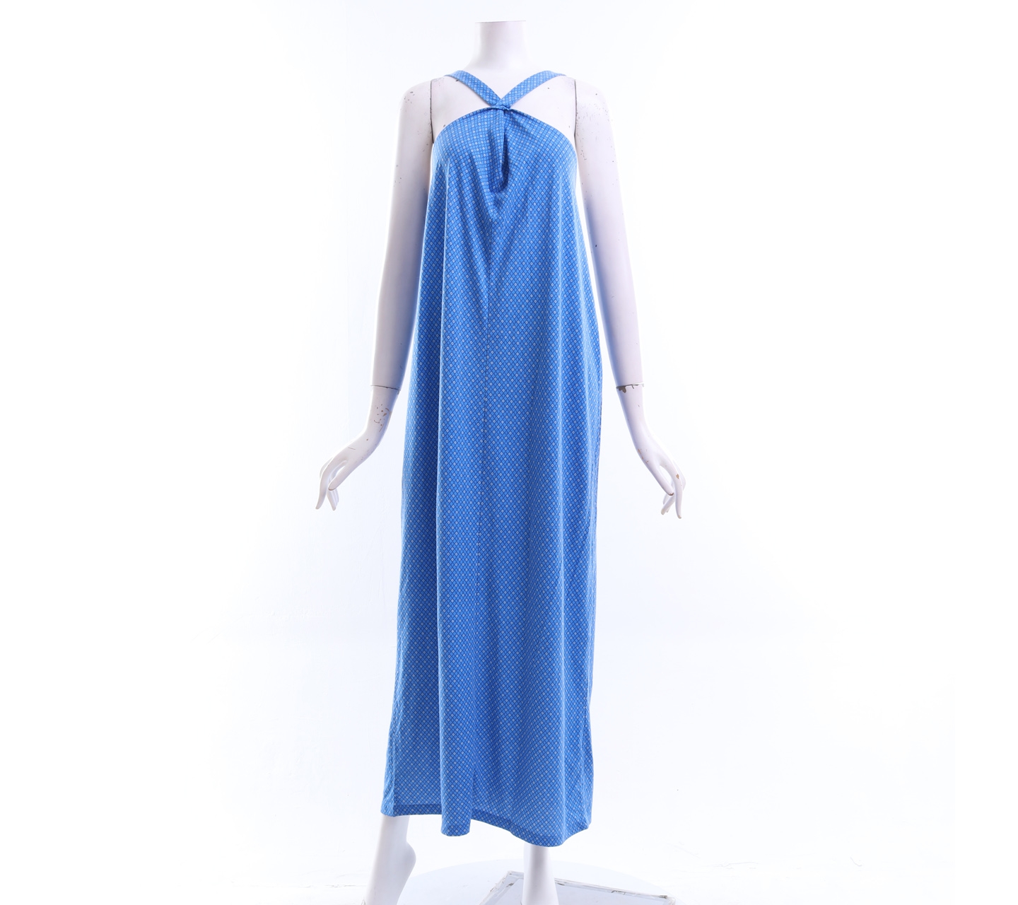 Gingersnaps Blue Patterned Halter Neck Midi Dress