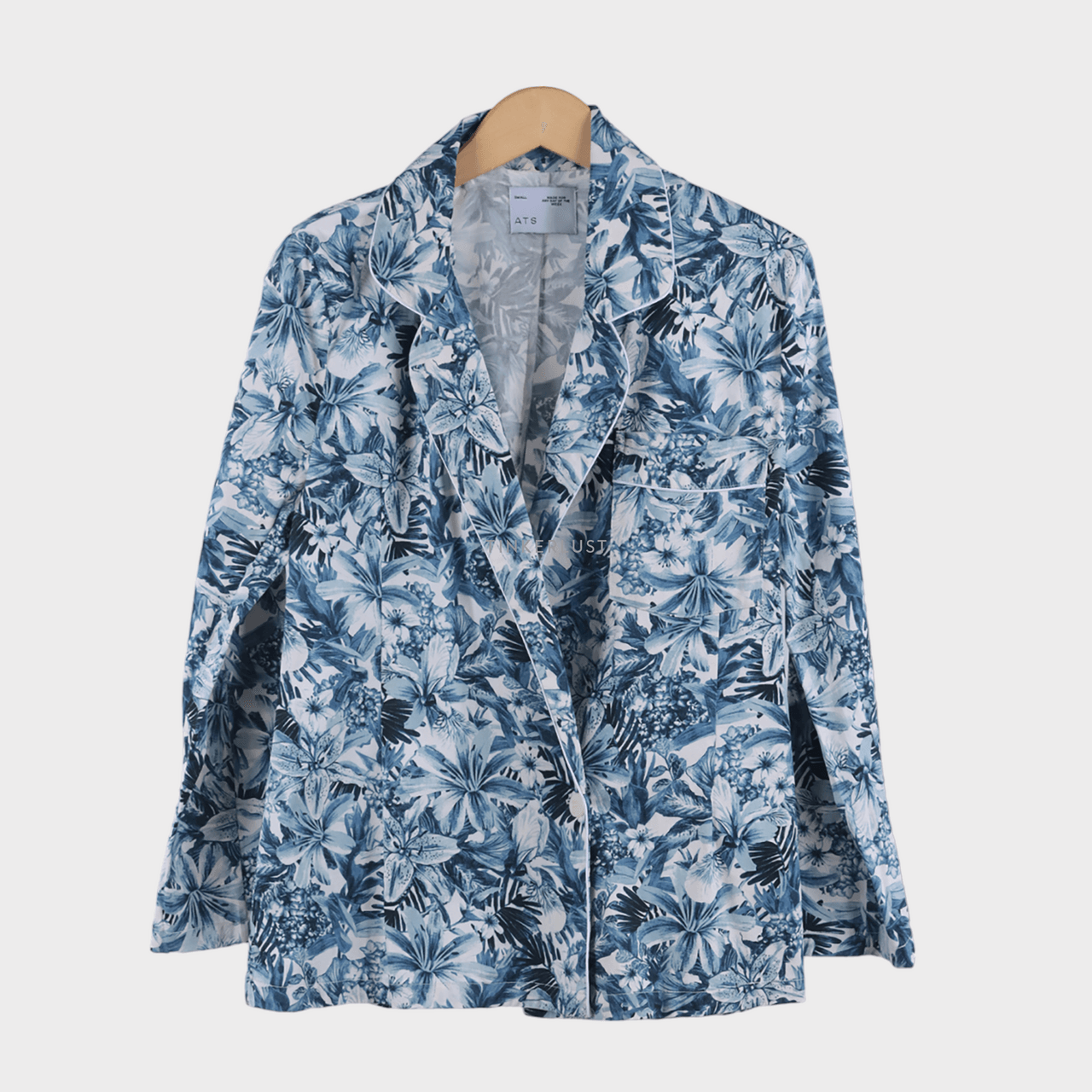ATS The Label Navy & White Floral Blazer