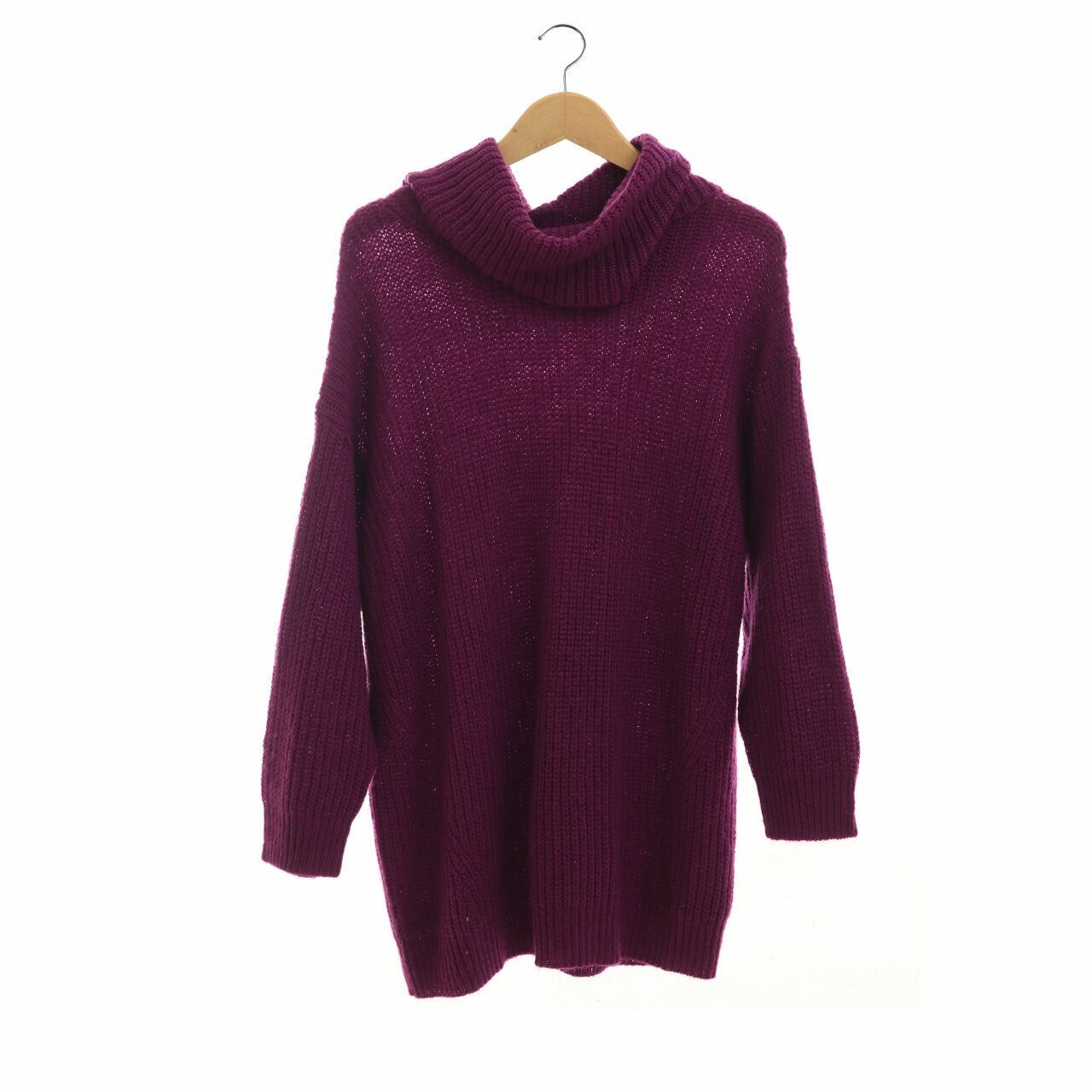 OVS Purple Knit Oversize Sweater
