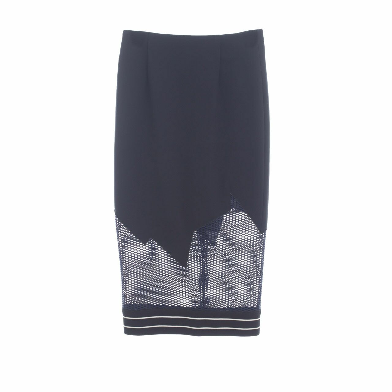 Jonathan Simkhai Black & Navy Midi Skirt