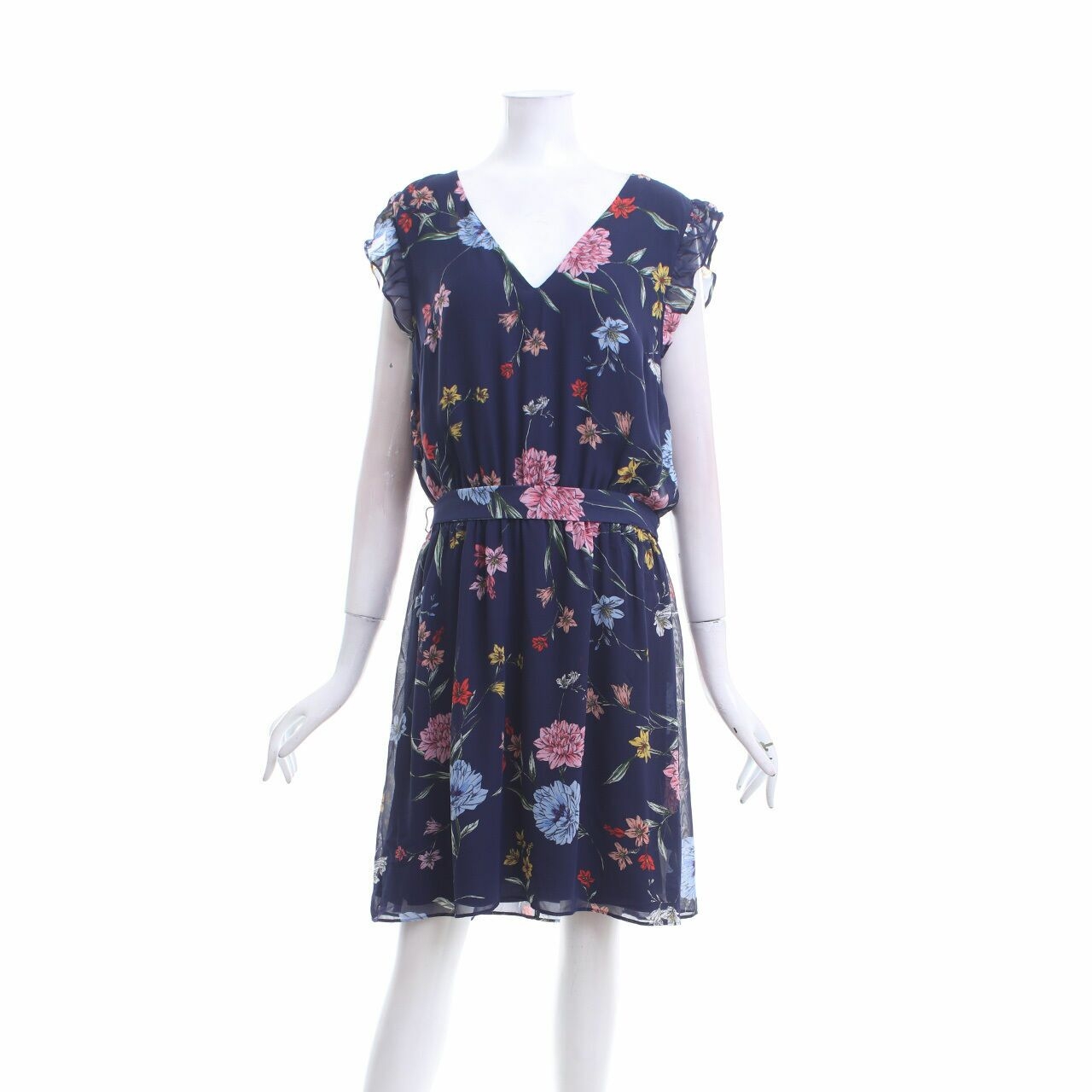 Express Navy Floral Mini Dress