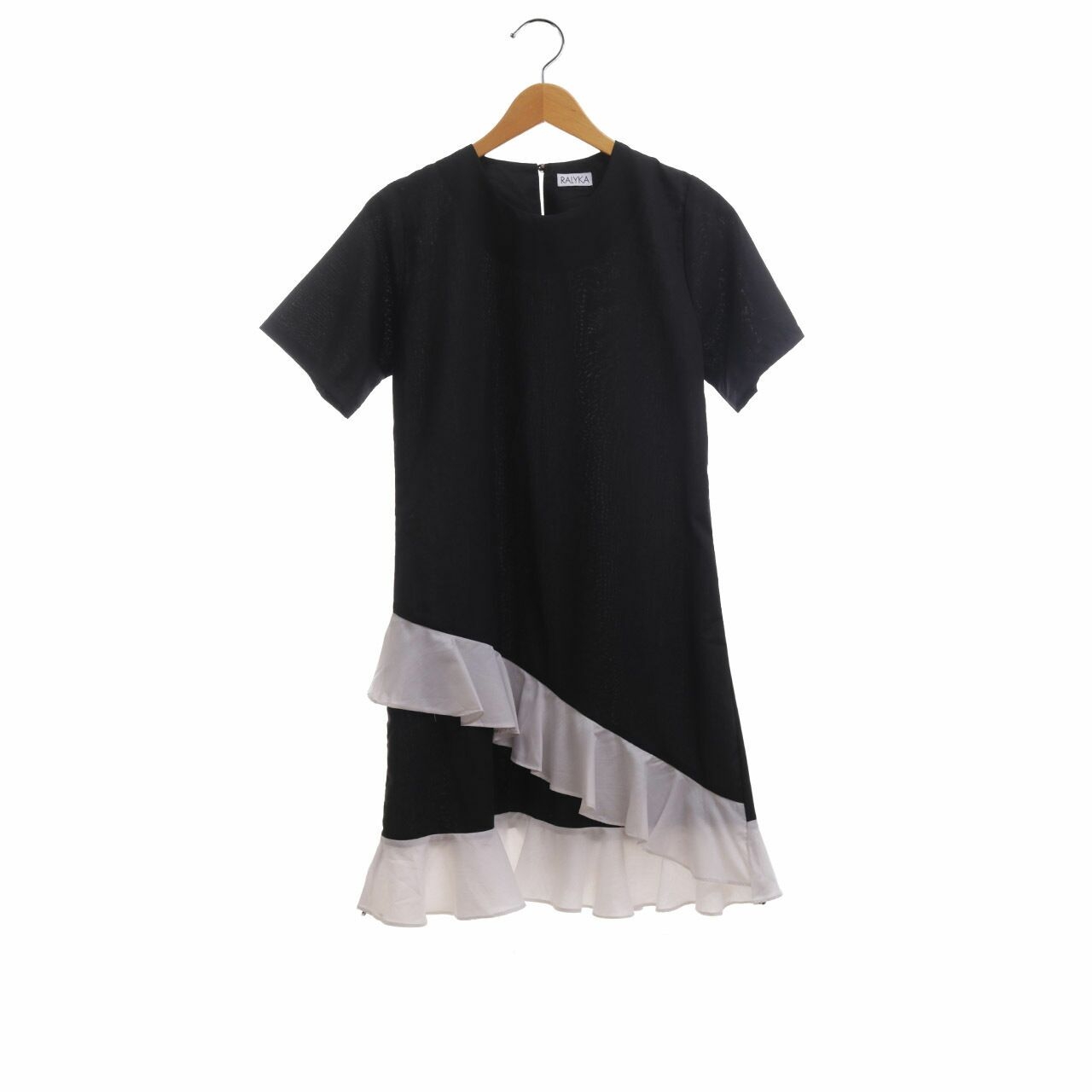 Ralyka Black & White Ruffle Mini Dress