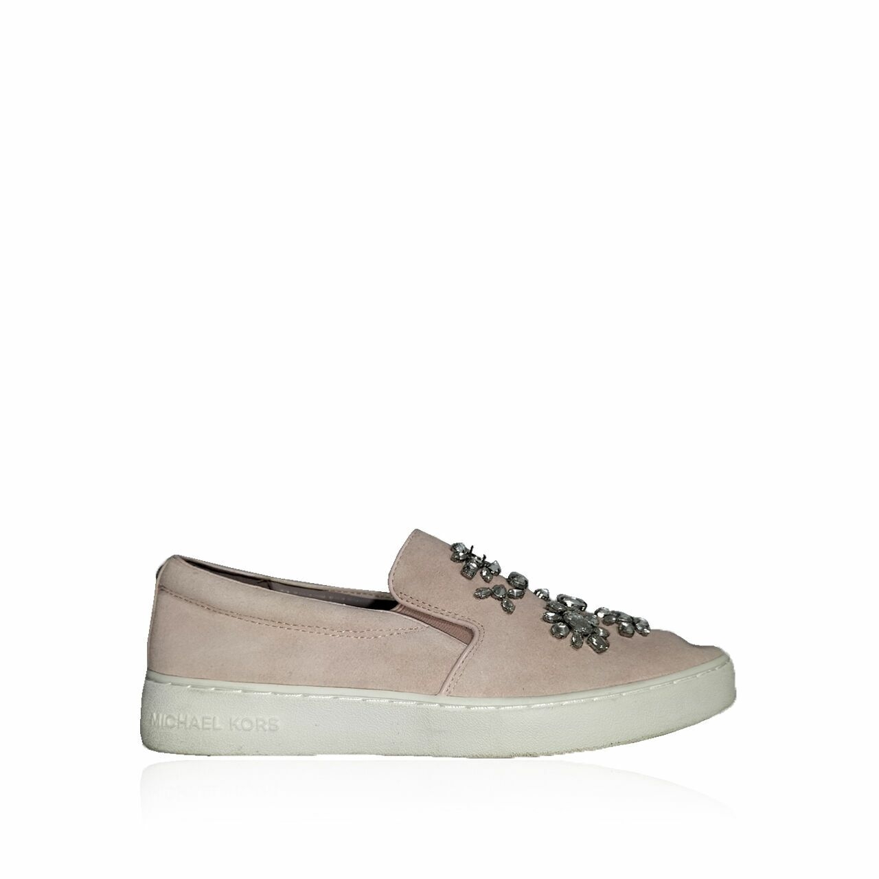 Michael Kors Pink With Embellishment Detail Slip On Sneakers