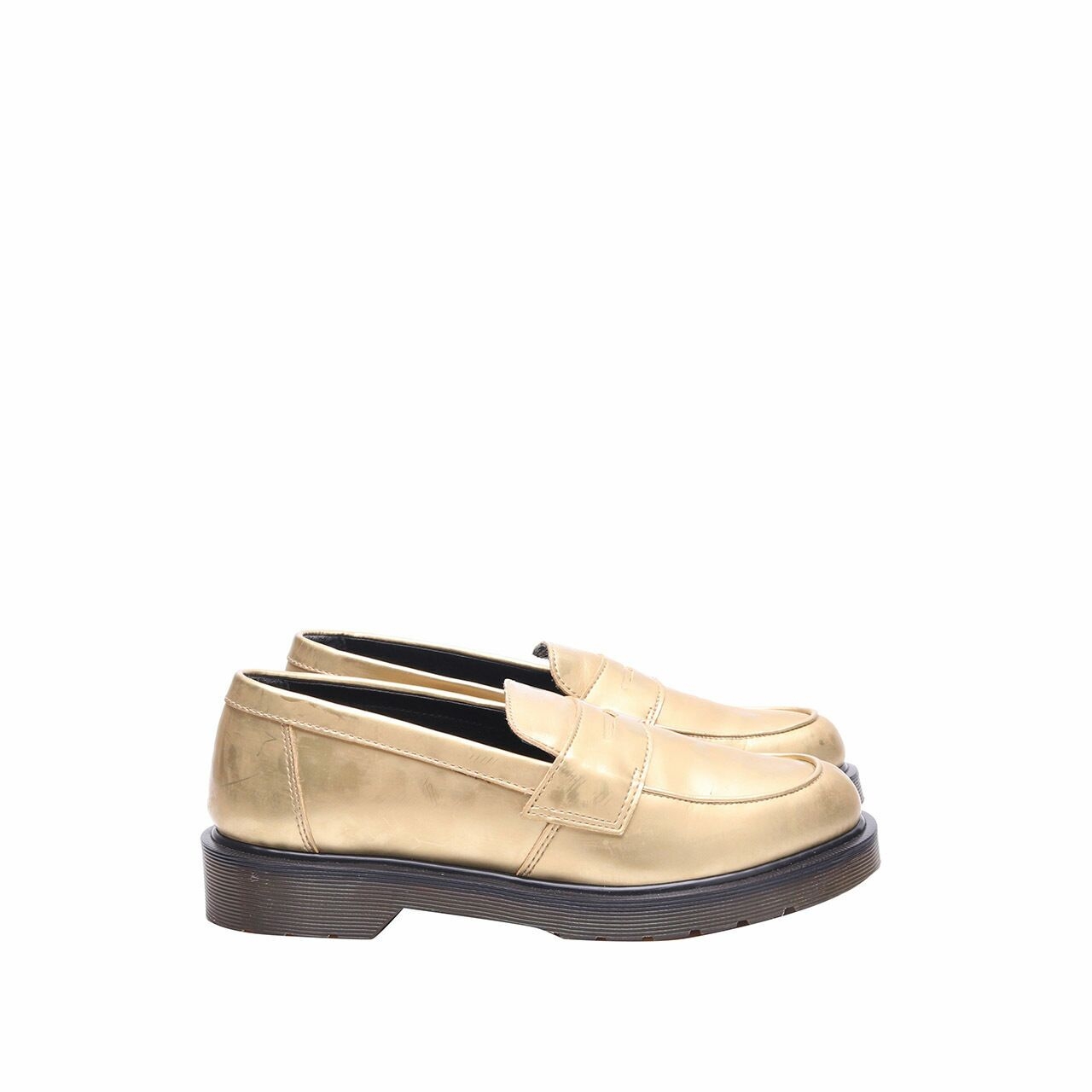 DRMARTENS Gold Loafers Flats