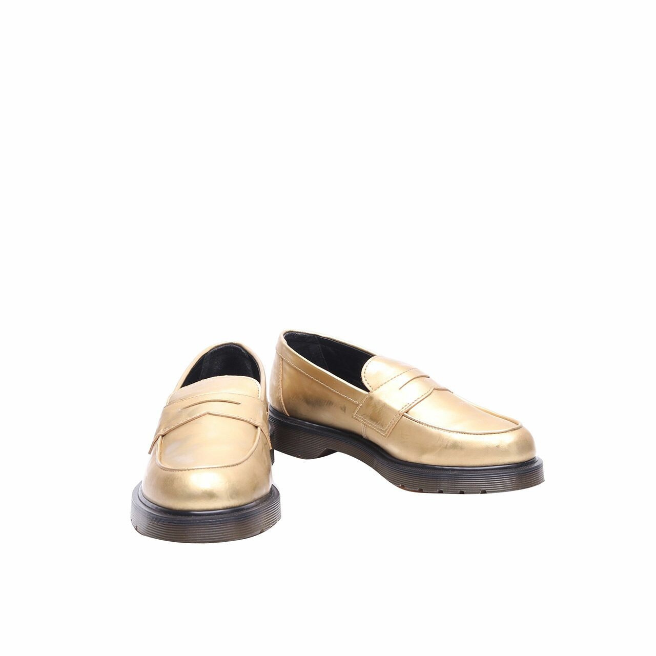 DRMARTENS Gold Loafers Flats