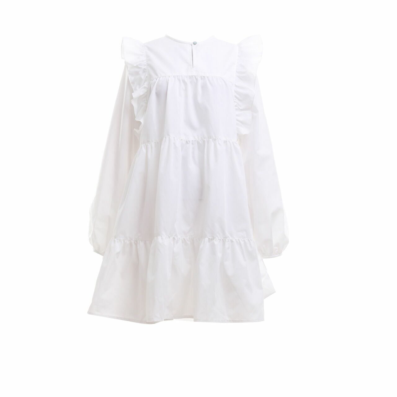 sideline Off White Ruffle Mini Dress